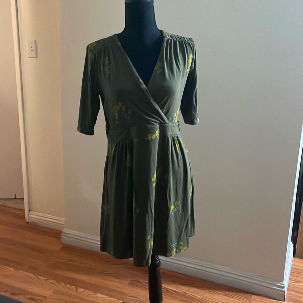 Women’s Boden Short Sleeve Green Dress, 
Size 10